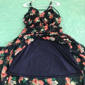 Floral high low dress